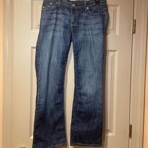 Rock & Republic Blue Subtle Flare/Wide Leg Jeans, Size‎ 30